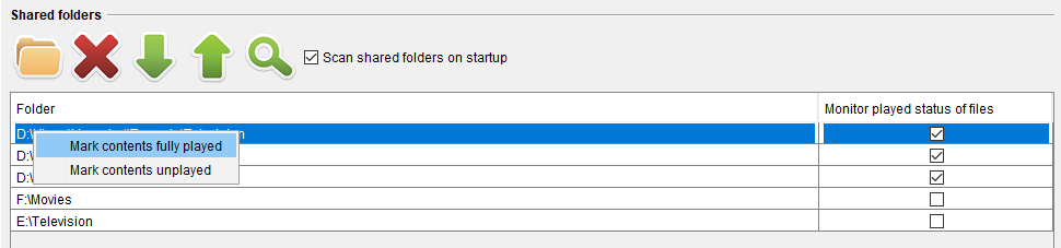 Példa arra, hogyan lehet egy könyvtárat teljesen lejátszottként megjelölni